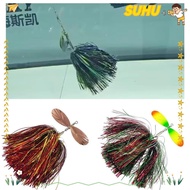 SUHU Bucktail Spinner Bait, Bright silk 45g Fishing Spinner Bait, Musky Bucktail Spinner Design Buck
