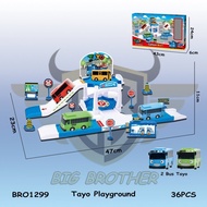 Toy car mobilan bus tayo bus Children track trek car set playground