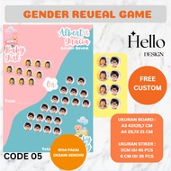 (FREE CUSTOM) GENDER REVEAL GAME REVEAL GENDER TABLE/ VOTING TABLE/ Girl BOY BABY SHOWER BRIDAL SHOW