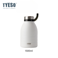 กระบอกน้ำกีฬา TYESO ความจุ 1500ML และ 1900ML พร้อมหลอดดูด และที่หิ้ว ขวดน้ำสแตนเลส SUS304