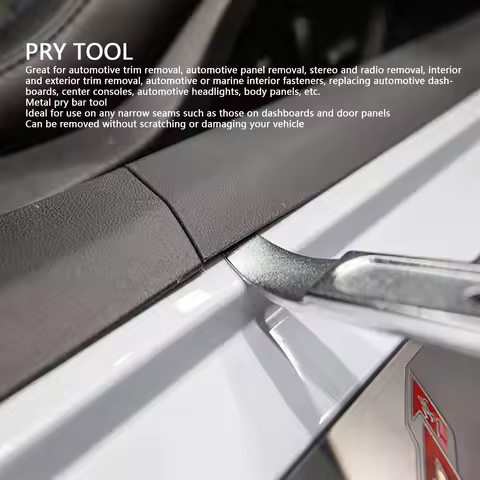 Pry Tool Automotive Panel Removal Tool Lightweight Bent Tip Prevent Breakage 4140 Steel Prevent Slip