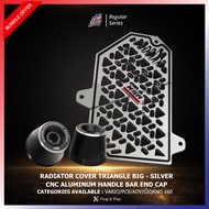 NSA - BUNDLING RADIATOR COVER BIG TRIANGLE + CNC HANDLE BAR END | VARIO/CLICK/PCX/ADV/ADV/GIORNO 160