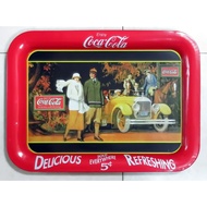 Coca Cola's Galvanized Tray Size 32.5x44.5x2.1 cm. Beautiful And Complete Picture