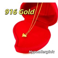 Gold 916 Original Malaysia 375 Gold Necklace Not Fade Accessory Long Necklace Women Hypoallergenic G