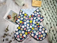 日本棉布深藍熊貓棒棒糖手作圍脖-不分年齡圍脖-圍巾-脖圍-短圍巾