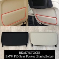 Seat Pocket BMW F10 F07 F11 Leather Seat Cover Storage Back Panel Storage Black & Beige car 5 Series