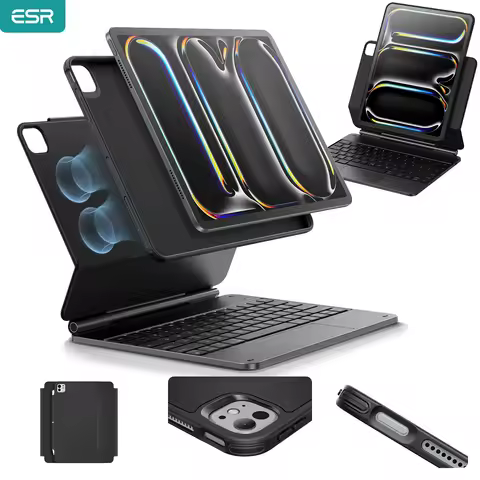 ESR iPad Pro 11/13 Keyboard Case (2024) iPad Pro 11/12.9& Air 11/13(2024/2025) Magnetic Stand Portra