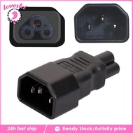 [Lovoski] IEC 320 Adapter 3 Pin Socket, C14 to Cloverleaf Plug Micky C5 Power Adapter