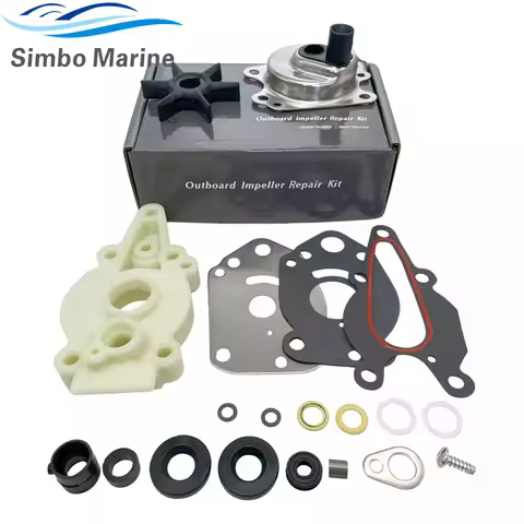 Water Pump Impeller Kit for Mercury Mariner 2-Stroke 6 8 9.9 10 15HP Outboards Motor 46-42040T5 47-4