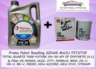 Paket Oli TOTAL QUARTZ 5W-30 & Filter Mobil HONDA CRV & HRV & BRV