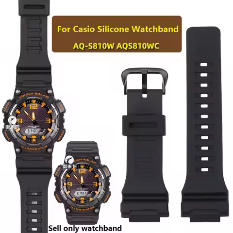 Silicone Watchband for Casio AQ-S810w 800 W-735H TRT-110H AEQ-110w AE-1000W W-735H SGW-300H MRW-200H