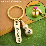 Móc Khoá Hồ Lô Bầu Đồng kèm Chu sa 31mm(mặt dây chuyền)