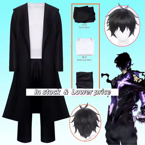 Anime Knight Killer Sung Jin-woo Solo Sung Jinwoo Leveling Cosplay Costume Wig Shun Mizushino Trench
