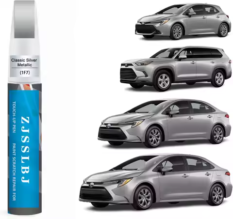 Car Touch Up Paint(Classic Silver Metallic(1F7(Include 2UF))) for Toyota, Car Paint Scratch Repair K