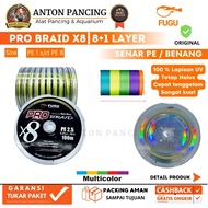Senar Pancing Fugu Pro Braid X8 PE 1 s/d 4 Panjang 100 Meter Cepat Tenggelam Japan Quality Lembut da