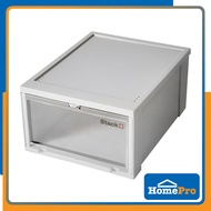 HomePro STACKO Plastic Shoe Box W28xD35xH17 Cm Grey