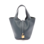【二手】愛馬仕 HERMES 手提包 Picotin Lock PM Vert Cypres 皮革 Picotin Lock PM Vert Cypres 女士二手 A