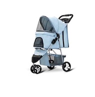 寵物推車外貿三輪寵物車狗推車折疊中小型輕便材質泰迪貓狗通用 Pet stroller foreign trade three-wheel pet stroller dog stroller foldi