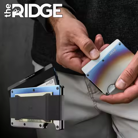 The Ridge Wallet for Men, RFID Protected Front Pocket Wallets for Men - Slim Minimalist Compact Wall