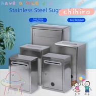 CHIHIRO Mailbox, Stainless Steel Waterproof Letter Box,  3 Sizes with Locks Ballot Box Outdoor