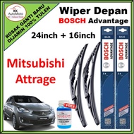 1 pasang - Mitsubishi Mirage Wiper  -  Front Bosch Advantages Wiper Depan BA2416