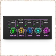 (MDQS) -MH400 Ultra Low Noise Mini 4-Channel Mixer Mini Stereo Mixer Mixer Output Device Microphone 