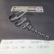 KLAG25H9 Fuji K Guide Alconite Set For Seabass Rod 9pcs guide Set