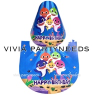 10pcs Baby Shark Birthday Party Hat