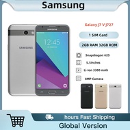 Samsung Galaxy J7 V J727 OCTA-CORE 5.5 นิ้ว 2GB RAM 32GB ROM กล้อง LTE 8MP 1 SIM 1080P โทรศัพท์มือถือปลดล็อค