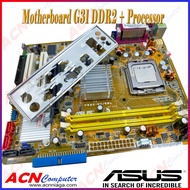 Paket Motherboard ASUS LGA 775 + Processor Core 2duo
