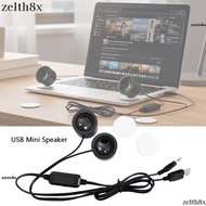 ZELTH 1Pcs 3.5mm Audio Loudspeaker, Transparent Black 6W USB Mini Speaker,  3.5mm Input 4Ohm High Vo