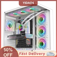 【YIDAO4】 เคสคอมพิวเตอร์ใส270องศาเดสก์ท็อปพีซีทาวเวอร์สำหรับ360เครื่องทำน้ำเย็น ATX M-ATX ITX เมนบอร์