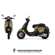 Hugsticker สติ๊กเกอร์ติดรถ สติ๊กเกอร์ Vespa ลาย Old School