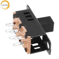10Pcs High Knob 6 Pin 3 Position DPDT Panel Slide Switch 0.5A 50V DC