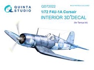㊣ Quinta Studio 1/72 F4U-1A 美軍海盗戰機 Tamiya 3D立體浮雕水貼 QD72022