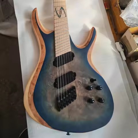 Handmade 7-String Electric Guitar Alder Body, 24 Frets,Alnico V Humbucker Pickups, Factory Outlet