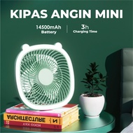 Kipas Angin Portable 4in1 Dengan Lampu LED Kipas Angin Lipat USB Kipas Duduk Multifungsi Kipas Gantu