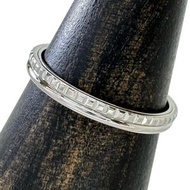 二手寶詩龍 Quatre Radiant 半戒指，16 號，Pt950 鉑金，3.9 克，57 號，女士款。