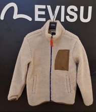 割！（全新韓國🇰🇷購買）Evisu 厚fleece外套(light beige)