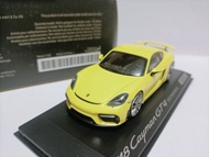 Mini Cut 1 43 Original Factory Porsche Sports Car Model Porsche 718 Cayman GT4 Yellow