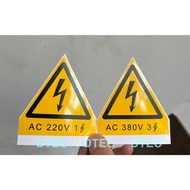3 PHASE 1 PHASE WATERPROOF STICKY NUMBER & DANGER STICKER SHEET FOR DB / SWITCH BOARD / CABLE