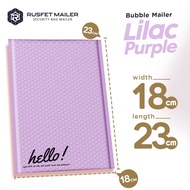 BUBBLE ENVELOPE - BUBBLE MAILER - BUBBLE PACKING HELLO Lilac 18 cm x 23 cm