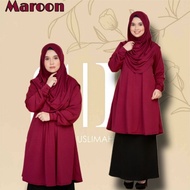 Blouse Muslimah Blouse Lubna x payah gosok korean moss crepe