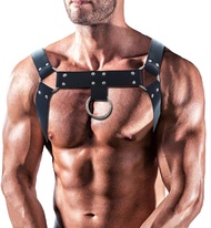 Male Harness Gay Sexy Lingerie Chest PU Adjustable Body Bondage Erotic Party Gothic Leather Cage Sexual Adult Costumes For Sex