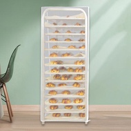 [szluzhen3gv] PVC Bakery Rack Cover Dustproof Shelf Protector Bun Pan Rack for Kitchen Storage Metal