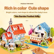 3D Puzzle DIY Early Educational Toys Handmade House Model Parent-child Toys 3D Puzzle Toys for