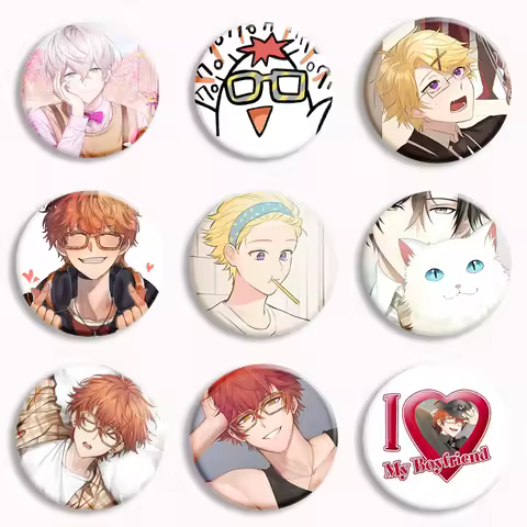 Anime Game Mystic Messenger Button Pin Yoosung Zenny 707 Jumin Saeran Brooch Badge Bag Decor Accesso