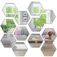 Hexagon Acrylic Mirror Wall Sticker/ DIY Art Decor Wall Stickers /Living Room Decoration Decorative Mirror Sticker