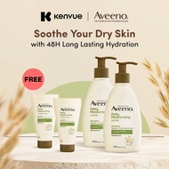 [Bundle of 2] Aveeno Body Daily Moisturizing Lotion For Normal To Dry Skin 354ml + FREE Body Wash 60