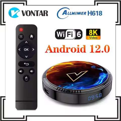 Vontar H1 Allwinner H618 Android 12 TV Box 8K Video BT5.0 Wifi6 Google Voice Android 12.0 Media Play